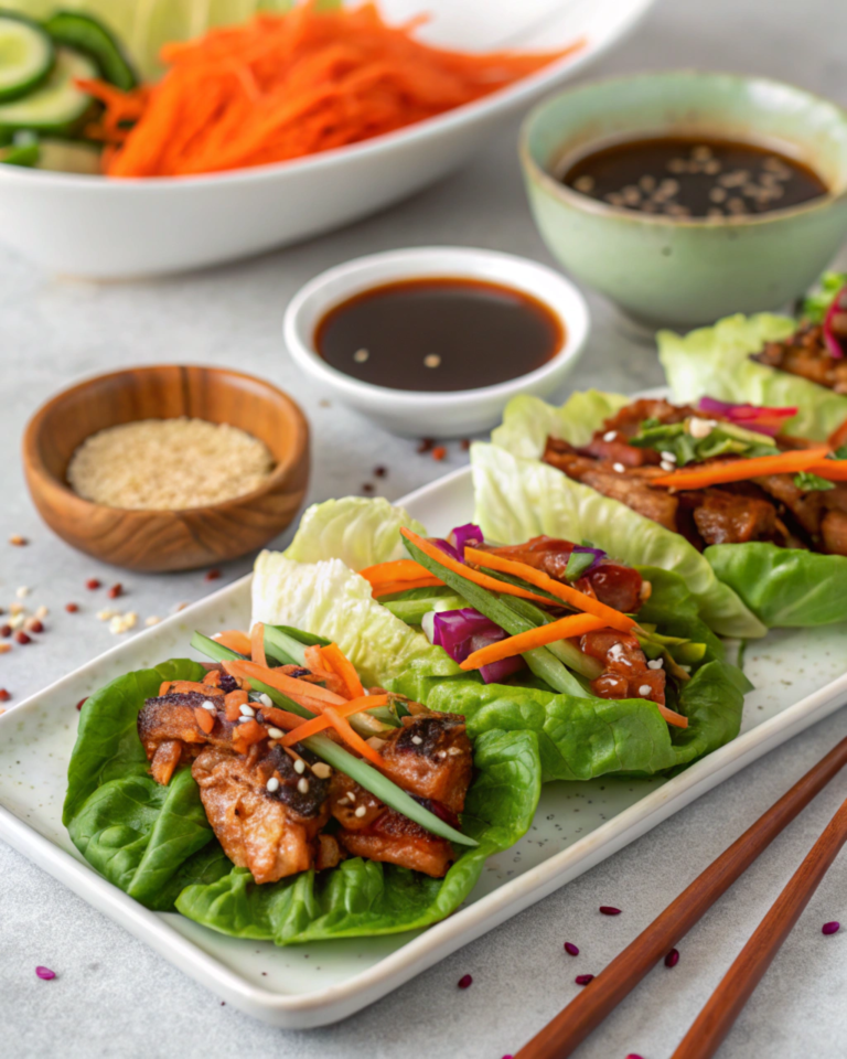 Korean BBQ Chicken Lettuce Wraps