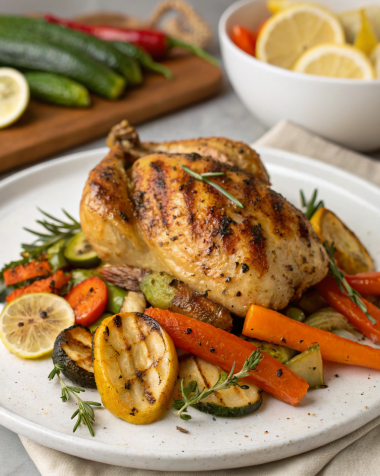 Lemon Herb Grilled Chicken with Roasted Vegetables