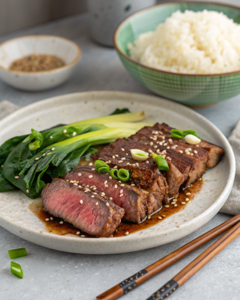 Miso-Marinated Steak with Sesame Glaze